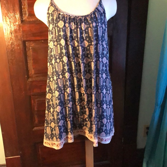 Hollister Boho Spaghetti criss cross Strap Loose Fit Lined Slip Dress, XS - Picture 3 of 14